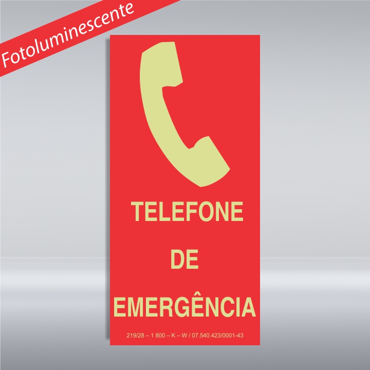 PLACA COMBATE A INCÊNDIO | TELEFONE DE EMERGÊNCIA